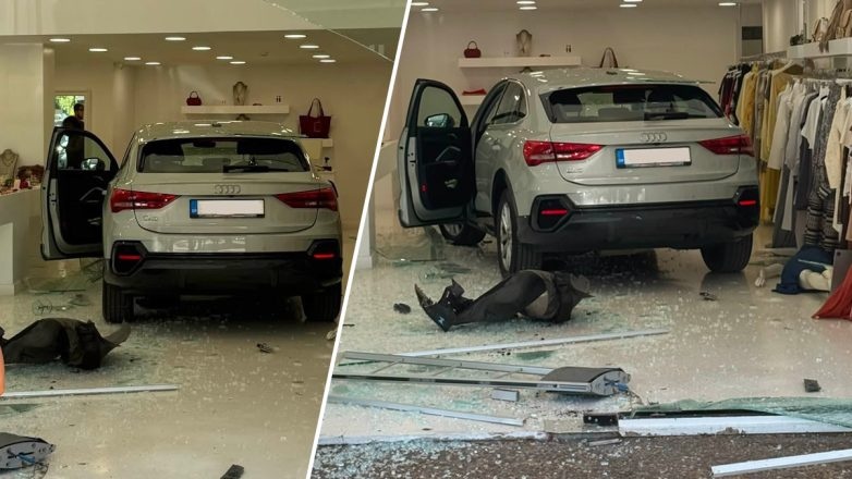 Βριλήσσια: Αυτοκίνητο έσπασε τζαμαρία και μπήκε μέσα σε μαγαζί